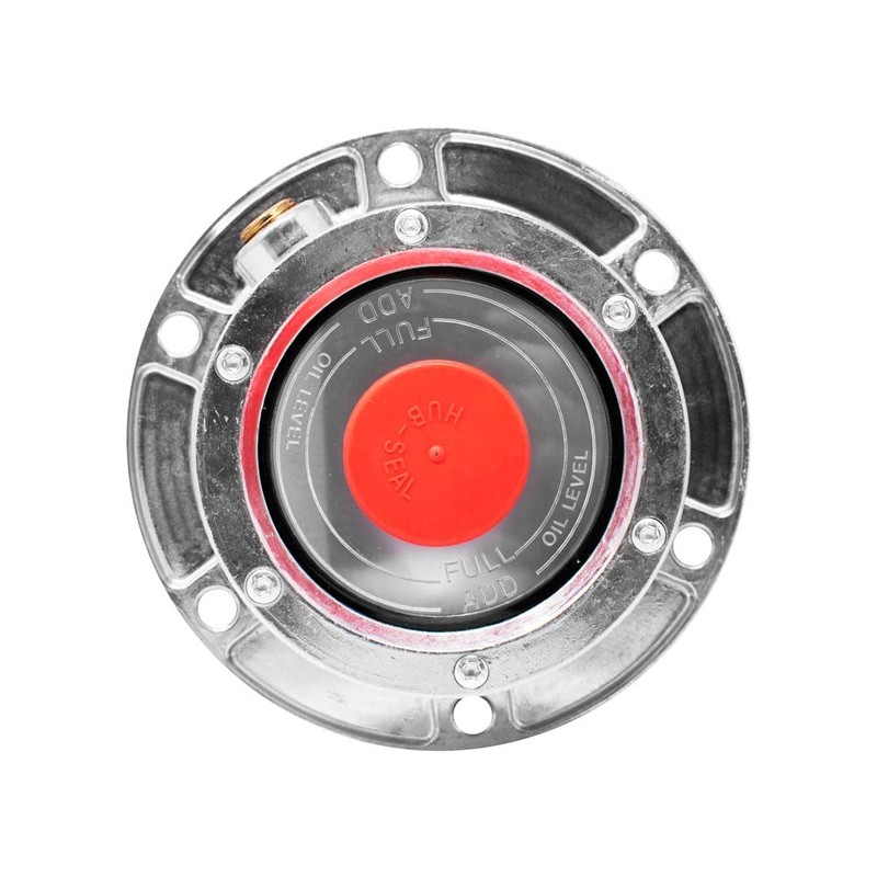 Four 3434009PTP Bolt-On Hub Cap and Gasket with Side Fill