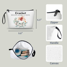 ARIOSEY Crocheting Supplies,Crochet Accessories And Gadgets Bag,Crochet Gifts,Makeup Bag for Purse,Mother's Day Gifts,Crochet Gifts for Crochet Lovers,Crocheting Accessories