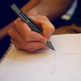 Cool Hand 4.5'' EDC Ballpoint Ink Refillable Bolt Action Tactical Pens Stylus for Touch Screen, Ergonomic Grip