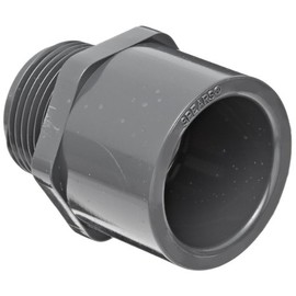 Spears 836 Series PVC Pipe Fitting, Adapter, Schedule 80, 1-1/2" Socket x NPT Male