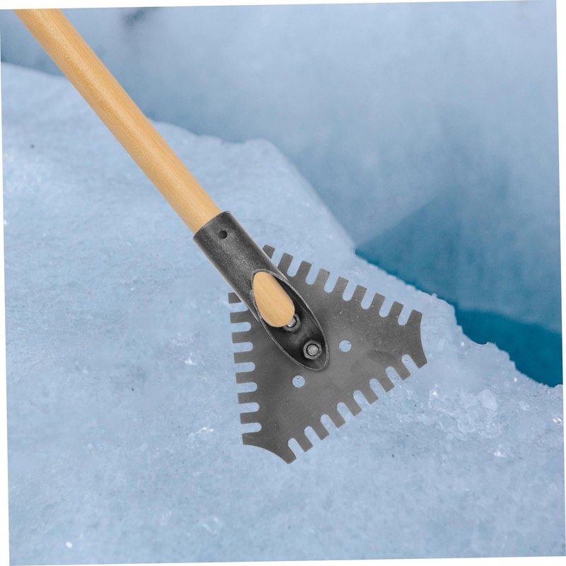 FUNOMOCYA Ice Shovel Snow Removal Tool Metal Ice Breaking Shovel