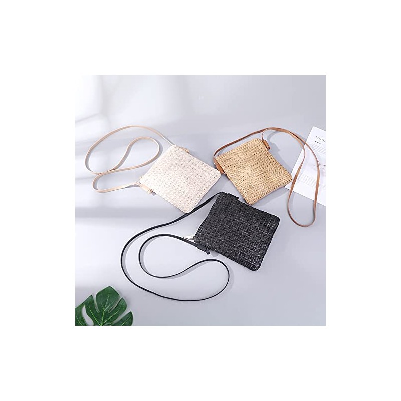 Straw Plait Small One Shoulder Slanted Bag Coin Purses Casual