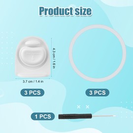 3pcs Bottle O Seal Ring & 3pcs Gasket Replacement Stopper for Owala FreeSip Cap, Silicone Water Bottle Plug Stopper BPA Free Top Lid Mouth Parts Compatible with Owala FreeSip 24oz 32oz (Color 4)
