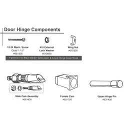Hadrian 631400 Threaded Upper Hinge Pin - Replacement Toilet Partition Part
