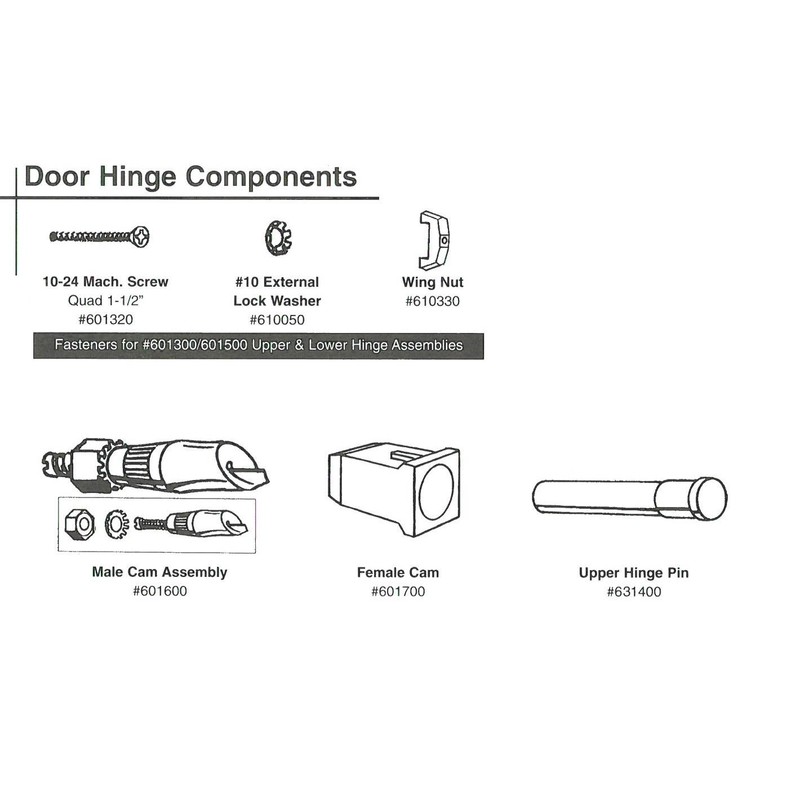 Hadrian 631400 Threaded Upper Hinge Pin - Replacement Toilet Partition