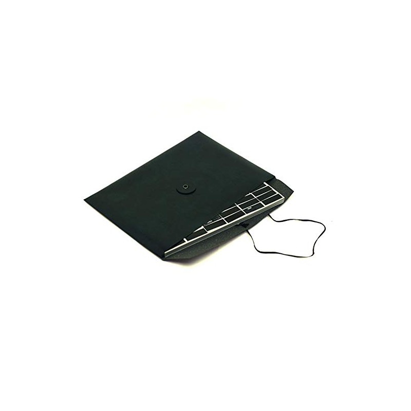 お手入れいらずのリサイクルレザー 綴じ紐付 Ａ５サイズ 封筒 書類入れ (クロムグリーン)