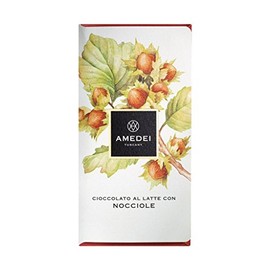 Amedei Chocolate Bar Milk Chocolate Nocciole W Hazelnuts, 50 Grams