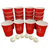 Beer Pong Cups Set with Funny Challenges - Includes 20