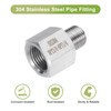 sourcing map 2 Pcs Pipe Fittings Reducer Adapter 1/4" NPT