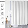 AooHome 72x78 Inch White Shower Curtain, Extra Long Fabric Bathroom