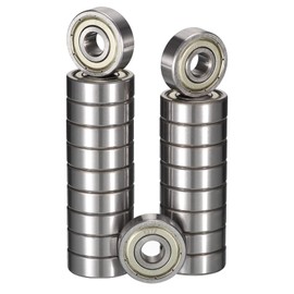 HiPicco 627ZZ Deep Groove Ball Bearings, ID 7mm x OD 22mm x Width 7mm Miniature Bearings, Double Metal Shielded Ball Bearing Chrome Steel Z2 Lever 20pcs