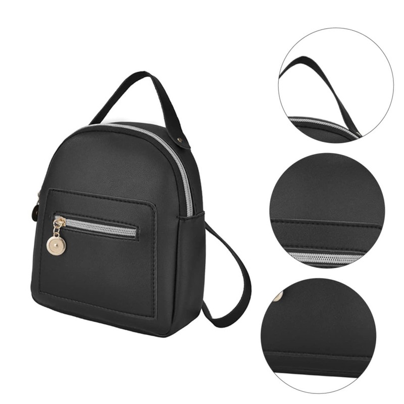 Ipetboom Girl's Casual Backpack Multi-pocket Design Comfortable Fashionable Pu Backpack