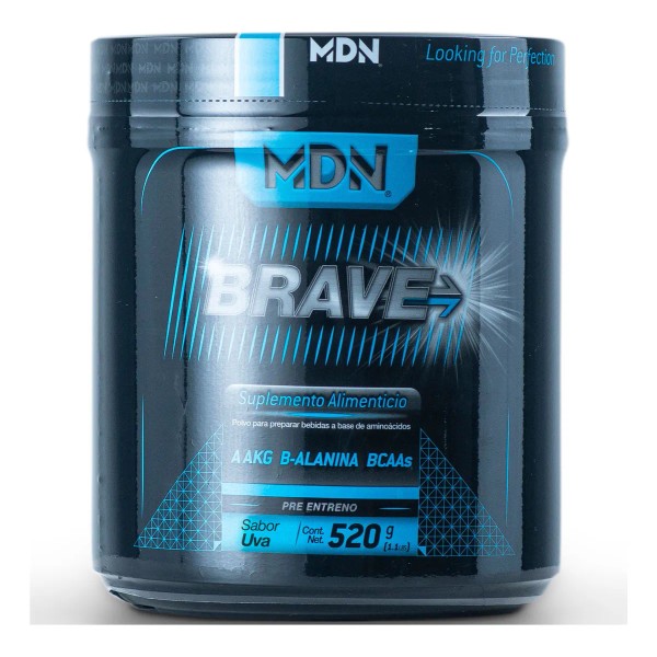 Pre Entreno Oxido Nítrico Brave MDN Sports 520g Sabor Uva