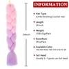 Xtrend 24Inch 3packs Jumbo Braiding Hair Pink to Purple Kanekalon