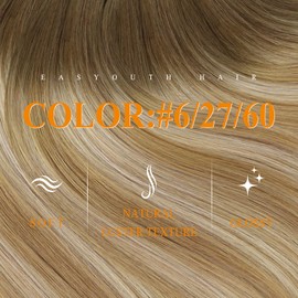 Easyouth Tape Extensions Human Hair Blonde Ombre Tape in Hair Extensions Human Hair Brown to Platinum Blonde Balayage Tape in Human Hair Extensions Tape ins 16 Inch 40g 20Pcs