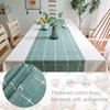 JaeMoose Solid Rectangular Cotton Linen Tablecloth with Tassels for Kitchen