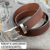 Mens Leather Belt / Mens Belt LINDENMANN, XXL, dark brown,