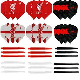 Liverpool Darts Set - LFC Dart Flights - Darts Stems