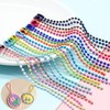 ball chain with connector silver 12cm (multi color 100pc)