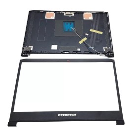 Famfutr New LCD Back Cover Bezel Hinges For Acer Predator Helios 300 PH315-53 -54 15.6"