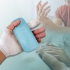 SWISSELITE Hand Contracture Cushion, Palm Grip with Elastic Band or
