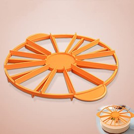 Rotulador redondo para rebanar tartas y tartas, divisor de pasteles, cortador de tarta de queso, marcador de porción de pastel de 10 o 12 rebanadas de doble cara, funciona para pasteles de 10 pulgadas de diámetro