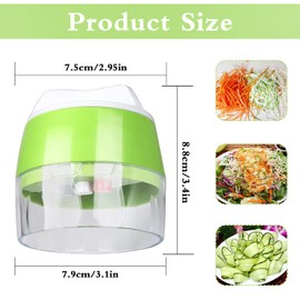 Hand Vegetable Spiral Cutter, Spiral Cutter, 4 in 1 Vegetable Cutter, Hand Spiral Cutter, Vegetable Slicer for Vegetable Spaghetti, Carrot