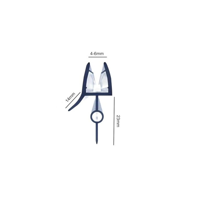 Keyplumb Shower Seal Strip 4-6mm Doors x 900mm 23mm Gap