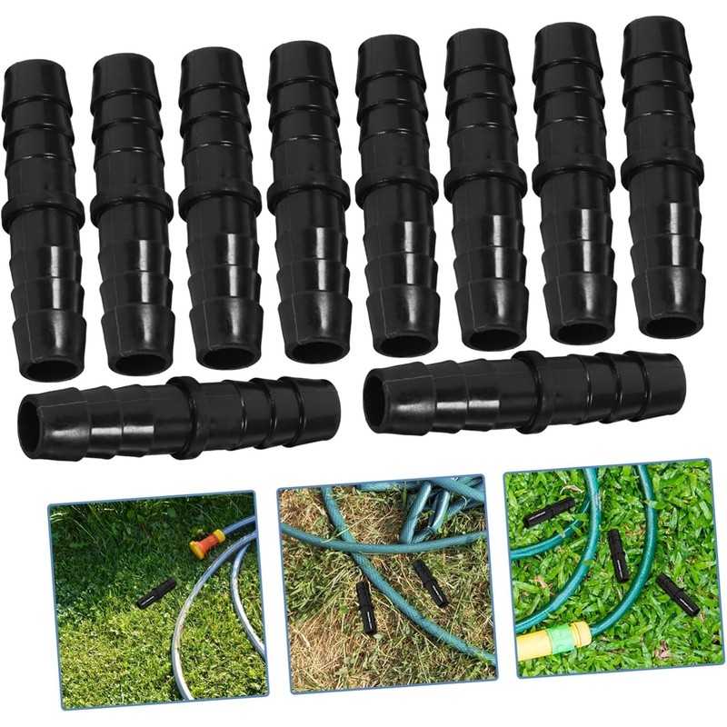 10Pcs Hose Barb Adapter Connectors 12mm Barb Fittings for Garden