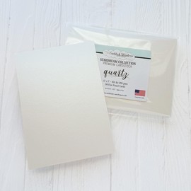 Cardstock Warehouse Stardream Quartz - 5 x 7" - 105 lb / 285 gsm Pearlescent Shimmer Flat Panel Cards for Invitations, Cardmaking, Embossing, Die-Cutting, Note Cards - 50 Count