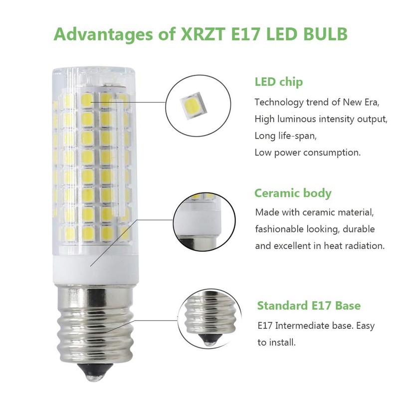 E17 LED Bulb for Microwave Oven Appliance, 6000K White 75W