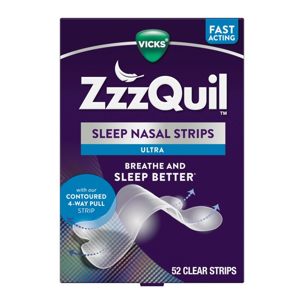 ZzzQuil Sleep Nasal Strips, Clear Nasal Strips, Snoring Relief from