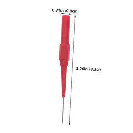 10PCS Back Probe Pins - Multimeter Test Leads - 0.7mm Wire Piercing Needle - Non-Destructive Copper Probe for Banana Plug Automotive Tester (Red+Black)