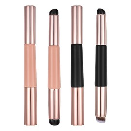 2 Pieces Reusable Dual Ended Silicone Lip Brush with Cap, 2-in-1 Lip Mask & Concealer Applicator, Beauty Tool for Lip Balm Gloss Lipsticks