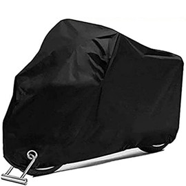 Funda para Moto Cubierta de la Motocicleta Oxford - Cubierta para Motocicletas, Funda para Motocicleta Impermeable Protección contra el Polvo, UV, Escombros, Lluvia y Clima (XL 91pulgadas - Negro)