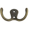 NoBrand 2 Pcs Double Prong Robe Hooks, Dual Coat Hooks