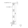 WAKI BS-602 Auxiliary Hardware Stay NO.2, Chrome