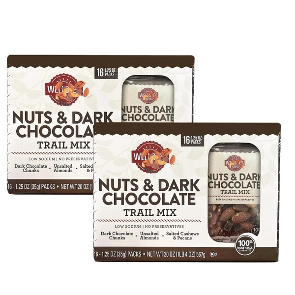 Trail Mix with Dark Chocolate and Nuts, 16 Pack (16