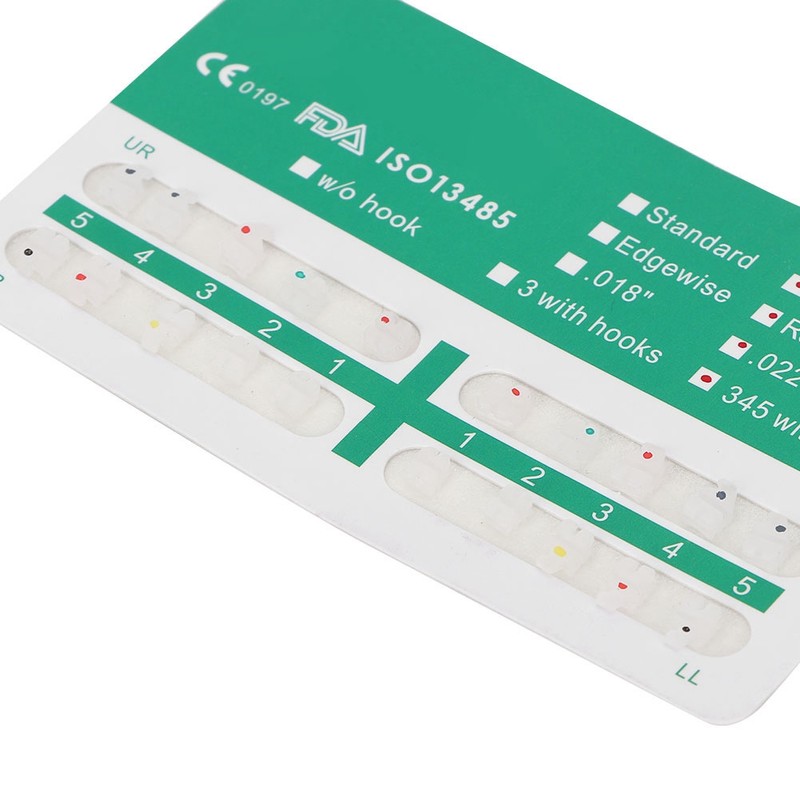 20pcs Dental Orthodontics Brackets Ceramic Roth 0.22 3-4-5 Hooks Teeth