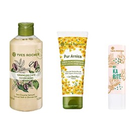 Set con Gel de Ducha, Crema hidratante de manos y bálsamo de labios Yves Rocher