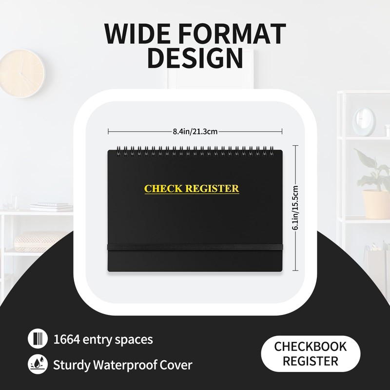 Checkbook Register, Check Registers for Personal Checkbook, Financial Ledger, Checking