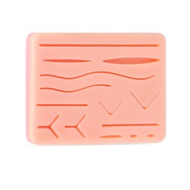 Suture Practice Pad 3-Layer Silicone with 14 Pre-Cut Wounds – Durable, Realistic Skin Pad for Medical, Nursing & Veterinary Student Training – Gift for Students