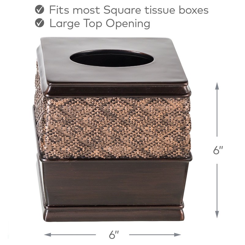 Creative Scents Dublin Brown Bathroom Accessories Set - 6-Piece Bathroom