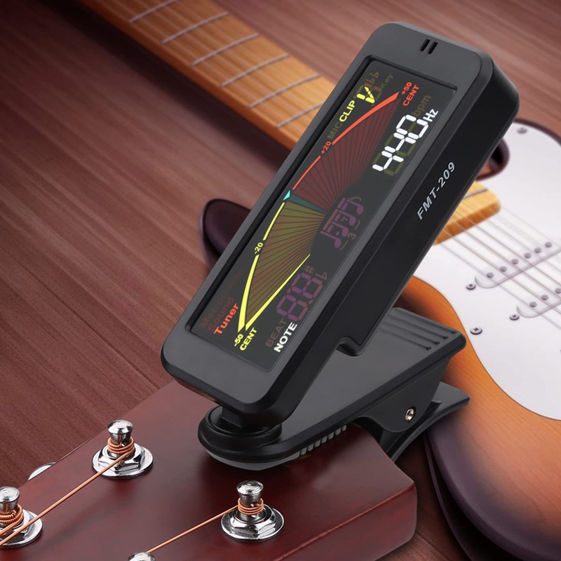 FMT-209 Clip-On Guitar Tuner Digital Tuners with Large LCD Display