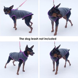 PIXRIY Dog Fleece Sweater, Soft Dog Vest Apparel Sleeveless Puppy Winter Cold Weather Clothes Doggie Jacket Pullover for Small Medium Dog and Cats(Grey,L)