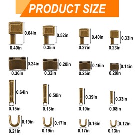 80 Pcs Metal Zipper Stopper #3#5#8#10 Zipper Replacement Latch Slider Repair Kit Zipper Stop End Retainer Insertion Pins Accessories for Jackets Coats Clothing Bags Fermeture Eclair Reparation