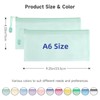 Mutsitaz 12 Pack A6 Plastic Wallets File Bags, A6 Document