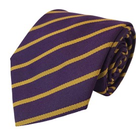 Great British Tie Club School Ties (21 Single Stripe Variations) (Purple & Gold)