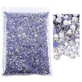 BLINGINBOX 14400pcs Clear SS6-SS20 4 Sizes Large Quantity Wholesale Hotfix Rhinestone Crystal Glass Strass for Garment (Crystal, SS12)