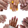 6 Packs (144 Pcs) Press on Nails Medium Design, Almond